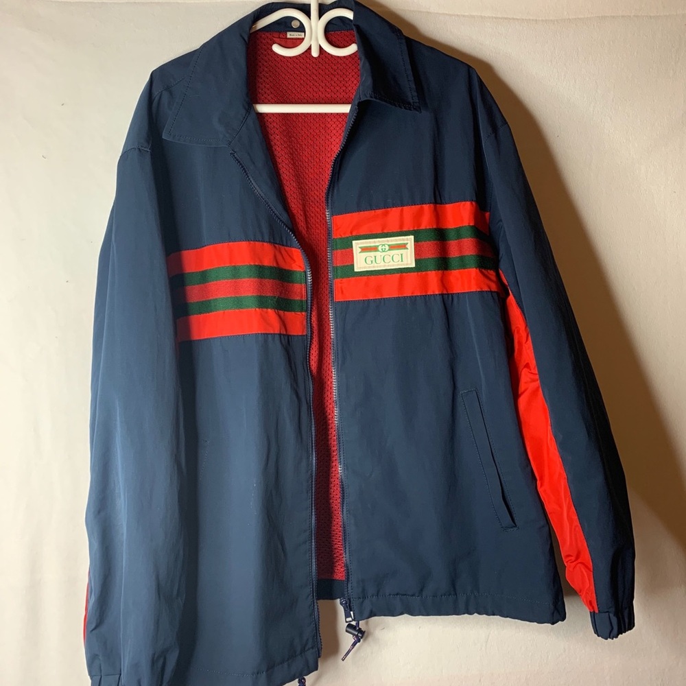 Gucci Jacket - Nylon jacket with Web